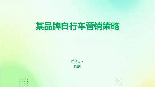 某品牌自行车营销策略