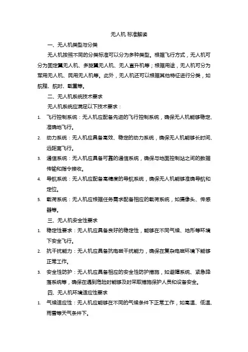 无人机 标准解读