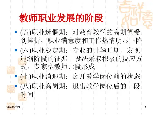 教师职业发展阶段PPT幻灯片