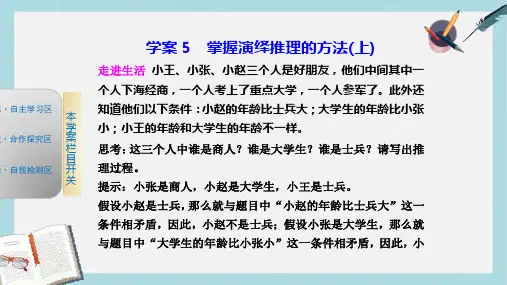 人教版高中政治选修4专题二《掌握演绎推理的方法》ppt课件
