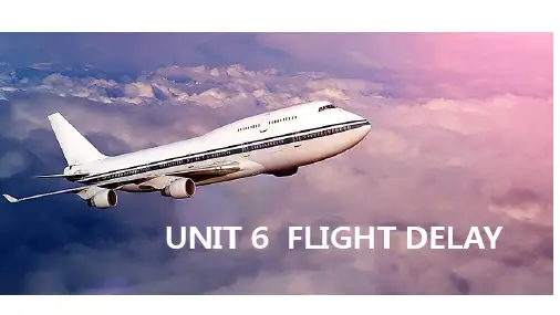 《民航服务英语》最新版教学课件Unit 6 Flights Delays