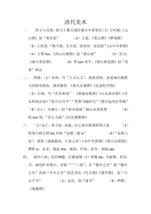 清代美术