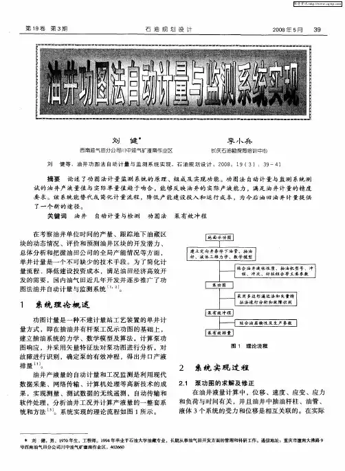 油井功图法自动计量与监测系统实现