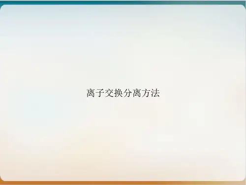 离子交换分离方法PPT优质课件