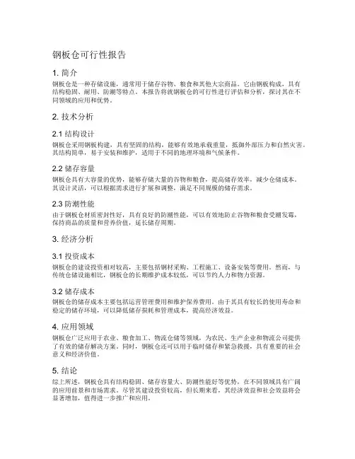 钢板仓可行性报告