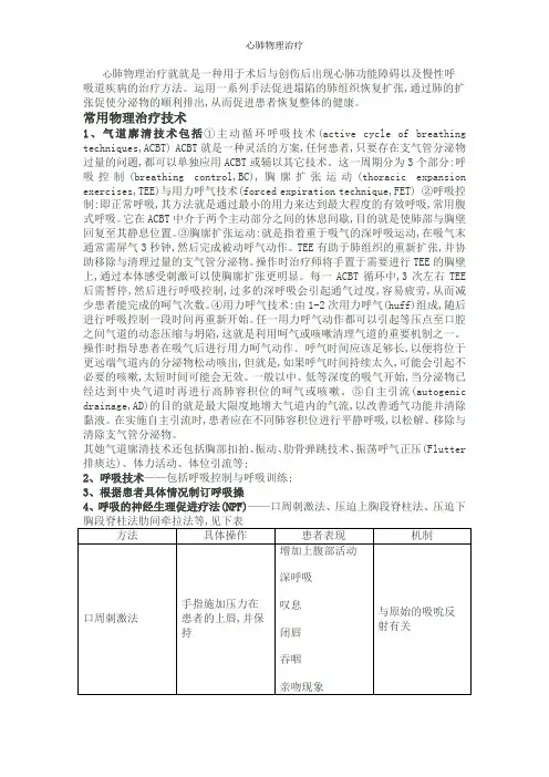 心肺物理治疗