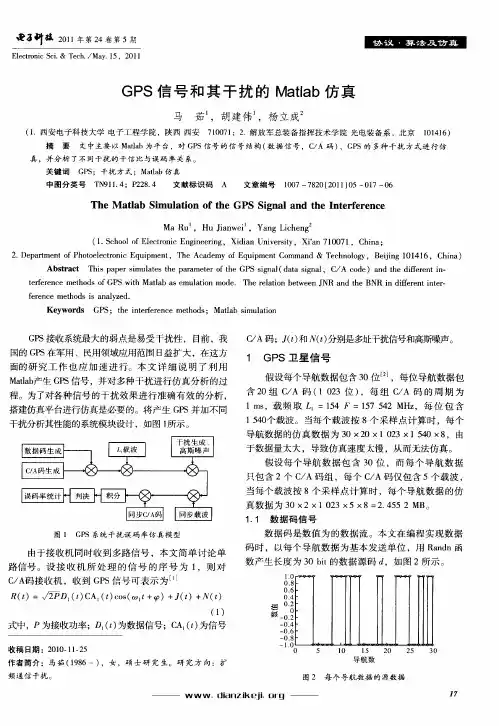 GPS信号和其干扰的Matlab仿真