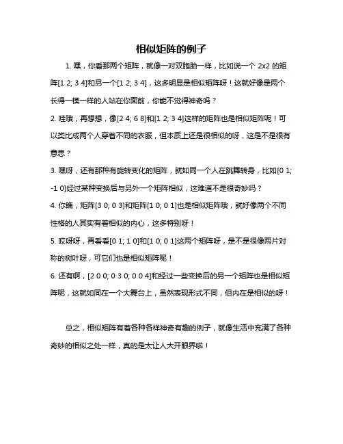 相似矩阵的例子