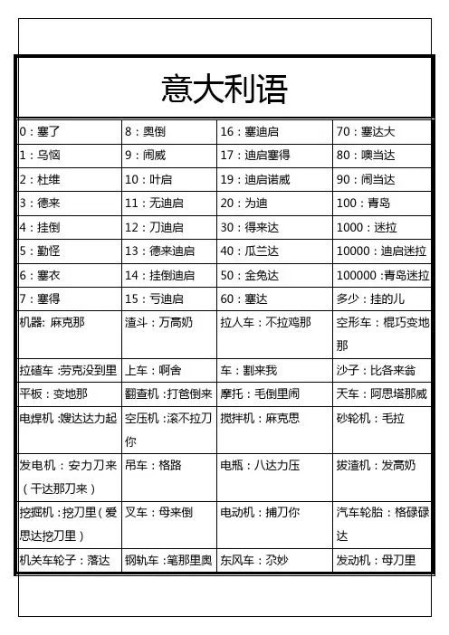 意大利语