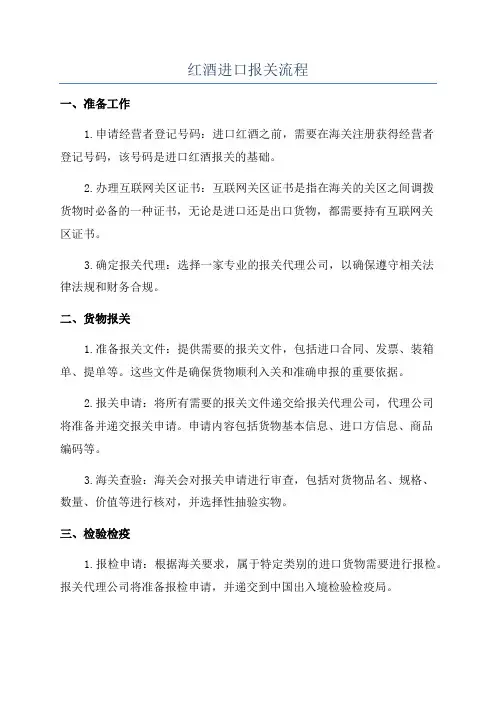 红酒进口报关流程