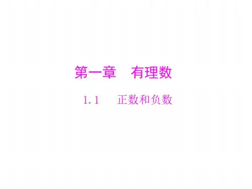 数学：1.1《正数和负数》课件(人教版七年级上)