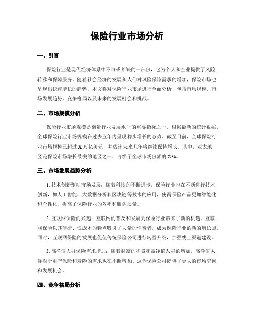 保险行业市场分析