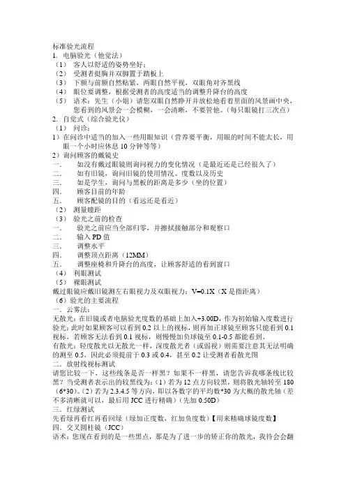 标准验光流程