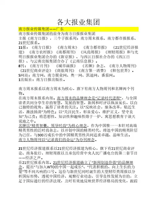 各报业集团