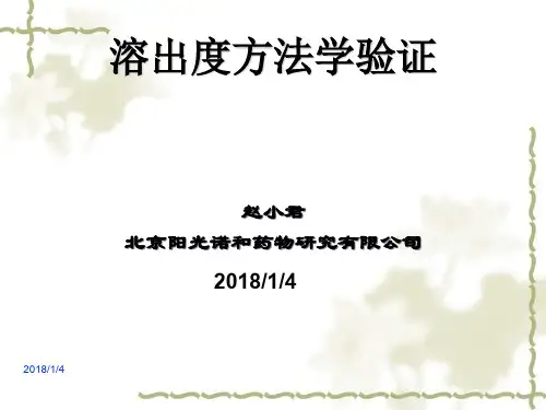 溶出度方法的选择及验证