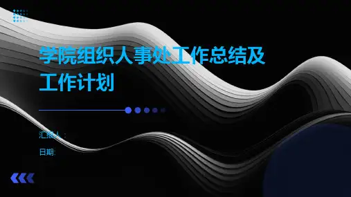 学院组织人事处工作总结及工作计划