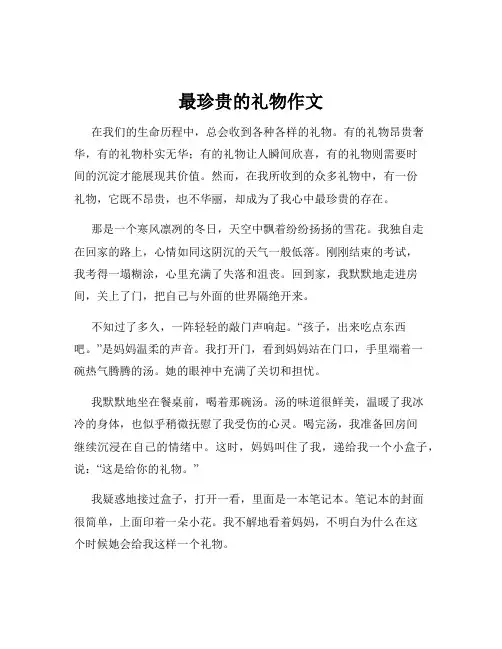 最珍贵的礼物作文