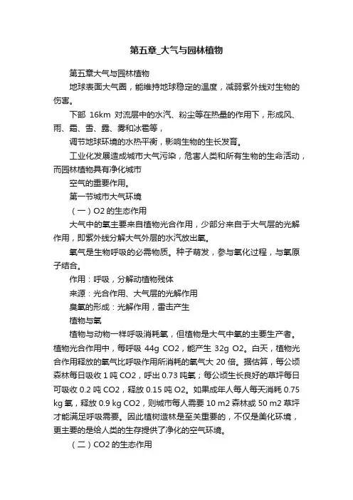 第五章_大气与园林植物