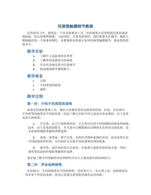 用画笔触摸细节教案