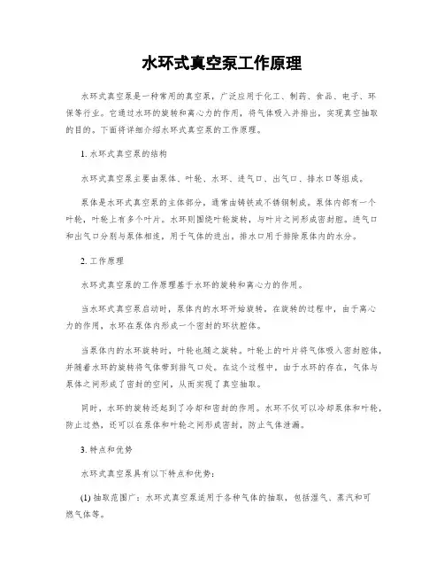 水环式真空泵工作原理