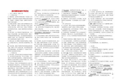 中考历史 知识点归类复习 新人教版1