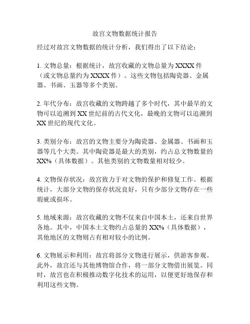 故宫文物数据统计报告