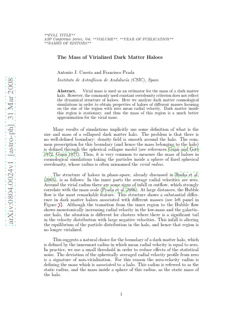 The Mass of Virialized Dark Matter Haloes