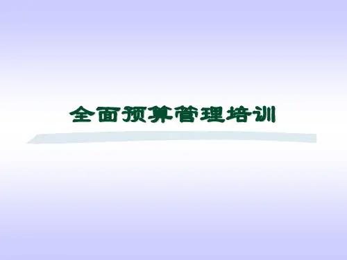 全面预算管理培训