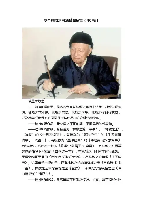 草圣林散之书法精品欣赏（40幅）