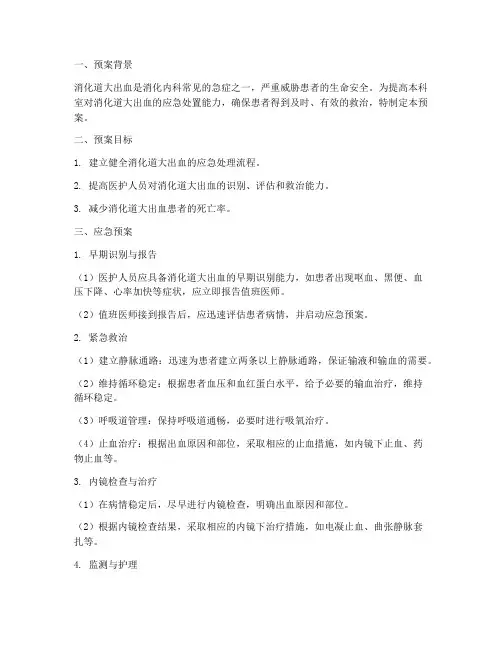 消化内科应急处置预案