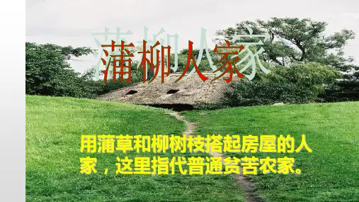 初三语文《蒲柳人家》精品课件