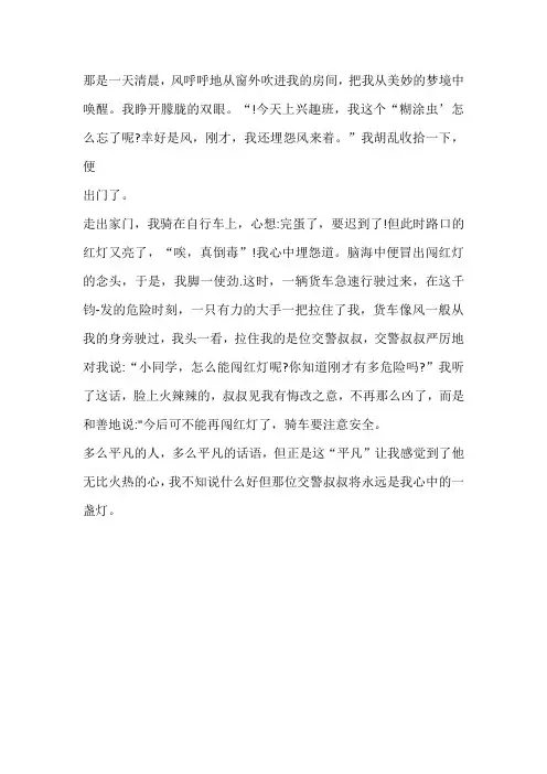 你是我的一盏灯作文700字