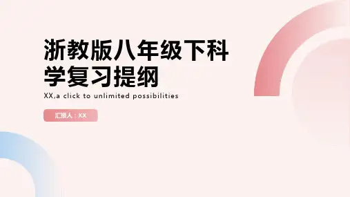 浙教版八年级下科学复习提纲