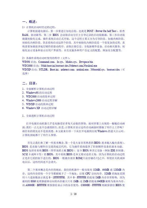 WINOWS系统启动过程解析