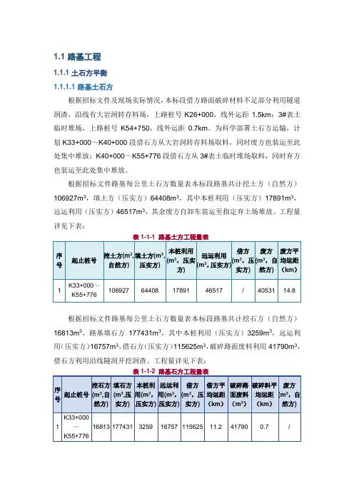 路基土石方工程施工方案