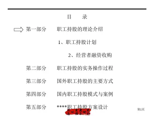 国内某知名集团职工持股方案