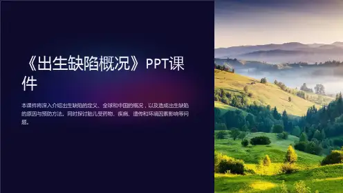《出生缺陷概况》课件