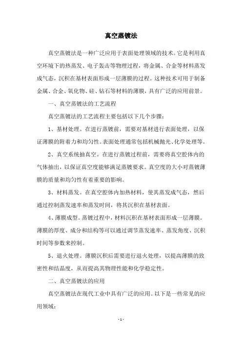 真空蒸镀法