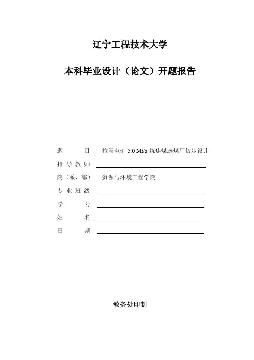 开题报告范文