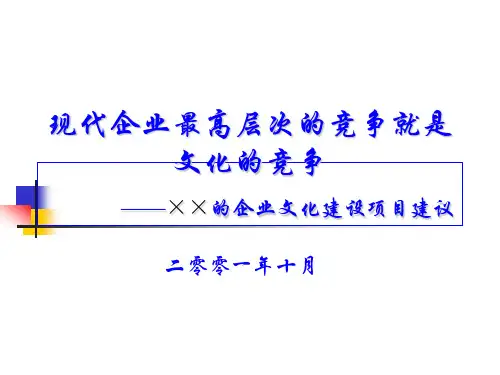 XX的企业文化建设项目建议PPT