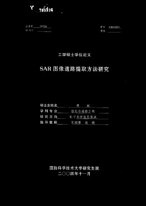 SAR图像道路提取方法研究