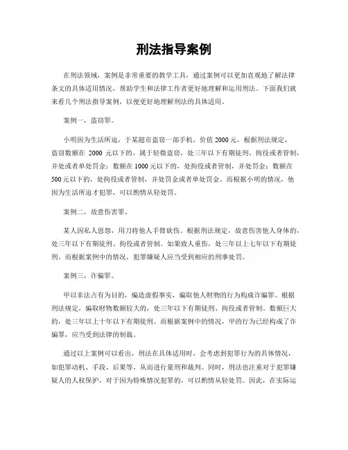 刑法指导案例