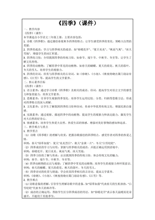 《四季》(课件)