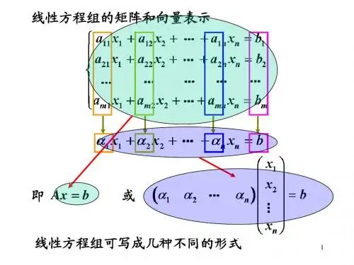向量组的相关性