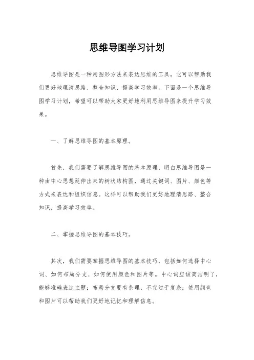 思维导图学习计划