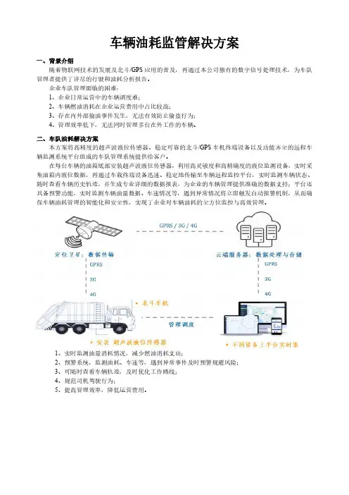 TUB系列超声波传感器在车辆油耗监管中的应用与解决方案