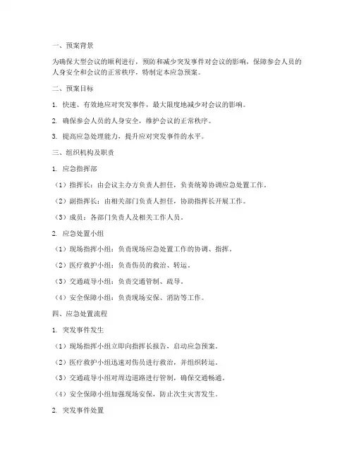 大型会议应急预案