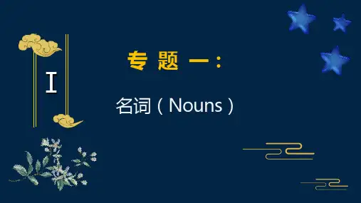名词-高考英语必考语法点