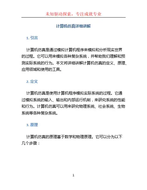 计算机仿真详细讲解