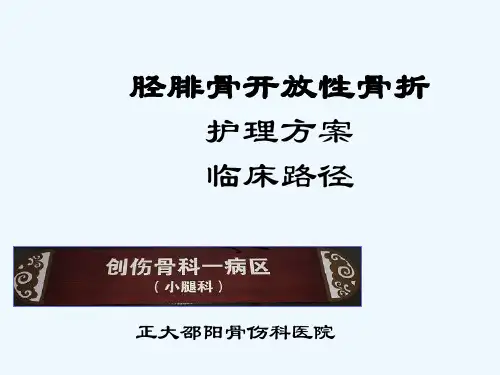 胫腓骨骨折开放性护理方案